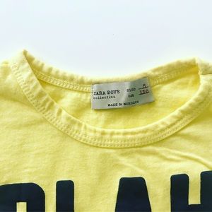 Zara Shirts Tops Kids Boy Summer Tee Shirt Blah Blah 5t Poshmark